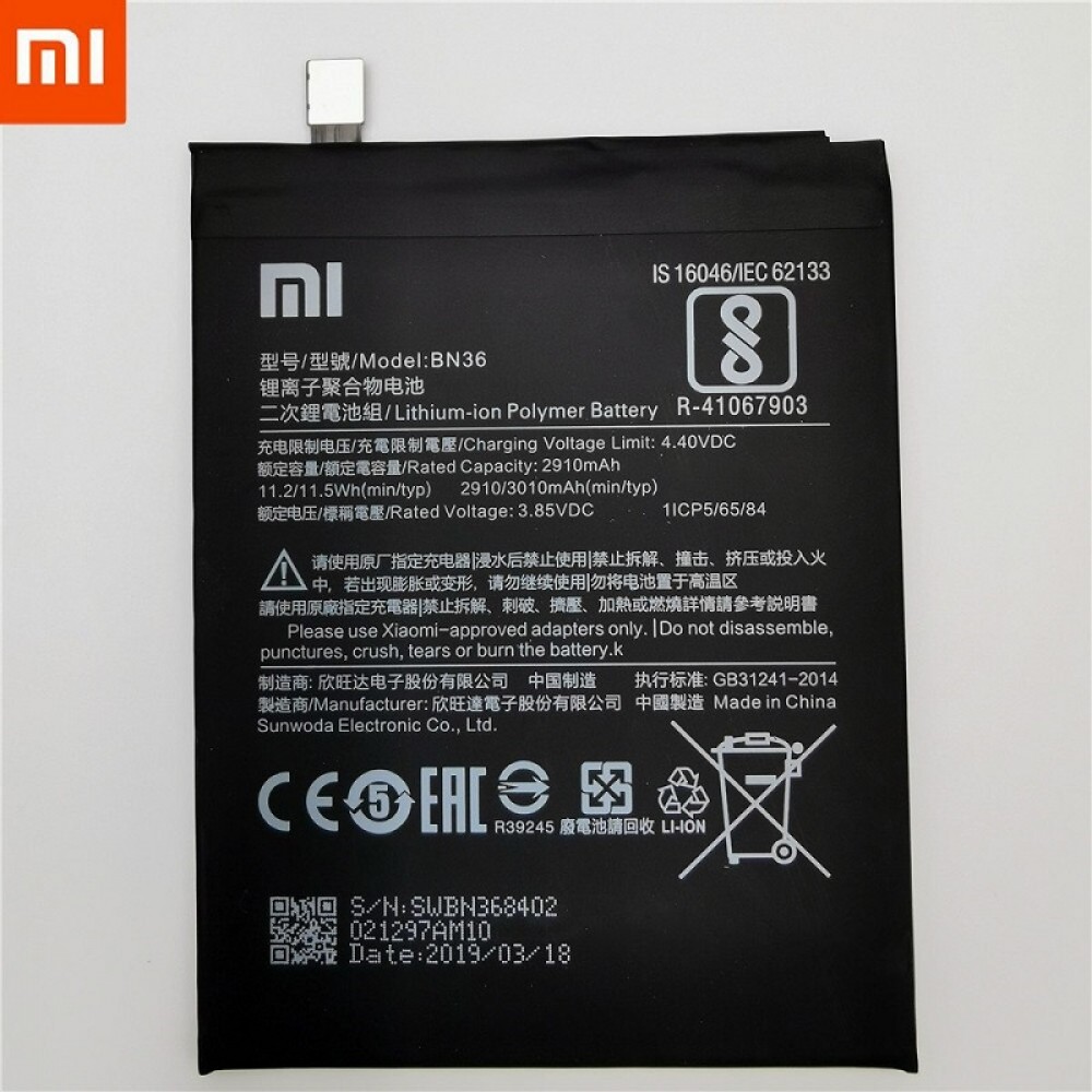 Redmi 6x Batarya